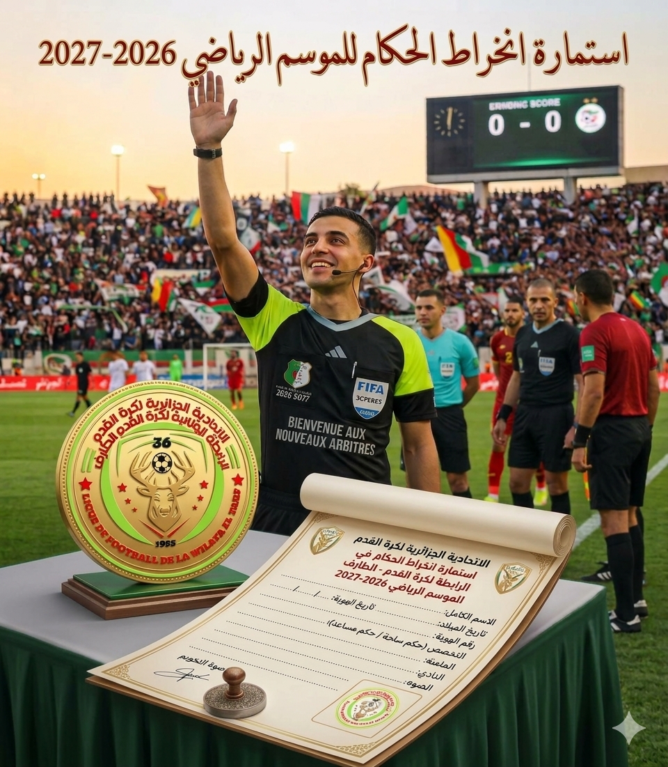 استمارة انخراط الحكام 